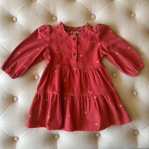 J.Crew Factory Crewcuts Orange Red Corduroy Dress 2T